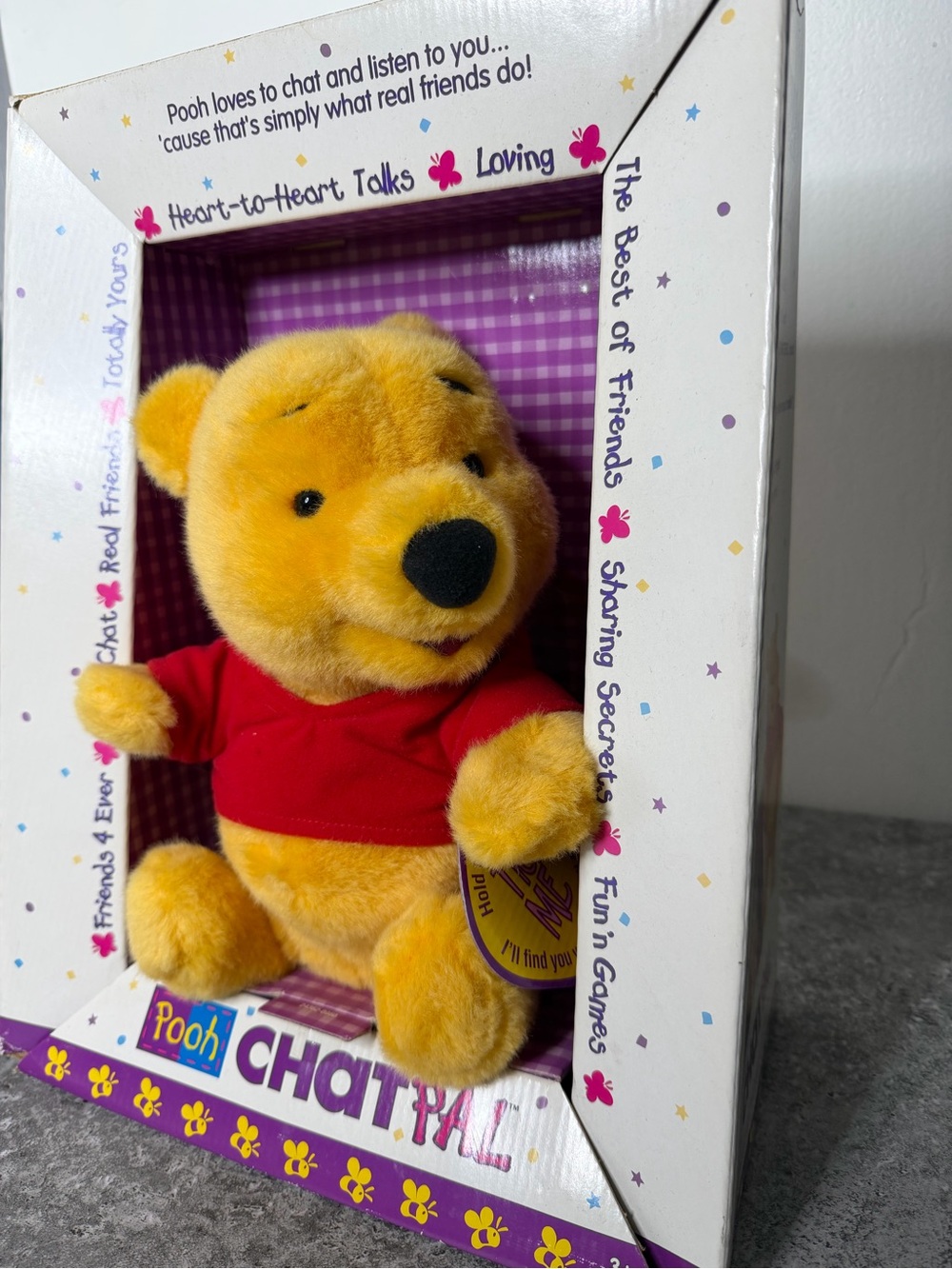 Vintage Disney Winnie the Pooh Chatpal Plush Doll Mattel 1999 new in box